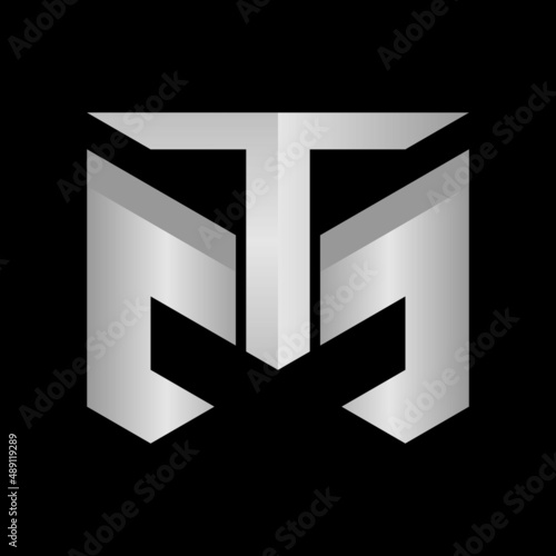initials logo TM simple vector template