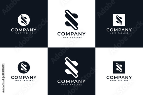 set of letter s logo creative design