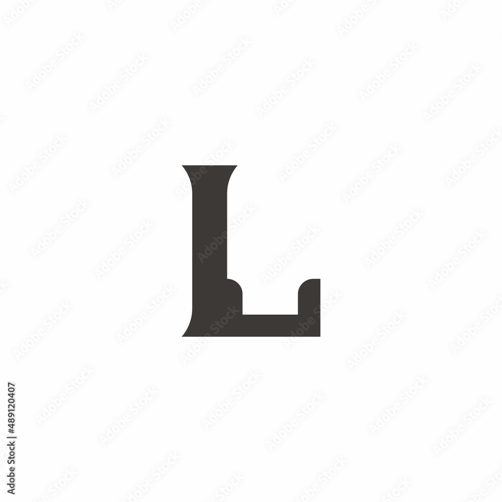 letter l silhouette abstract geometric logo vector letter l silhouette abstract geometric logo vector