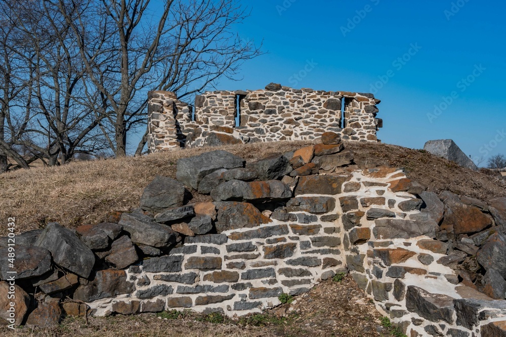 Historic Ruins of the Rose Barn, Gettysburg National Military Park, Pennsylvania, USA