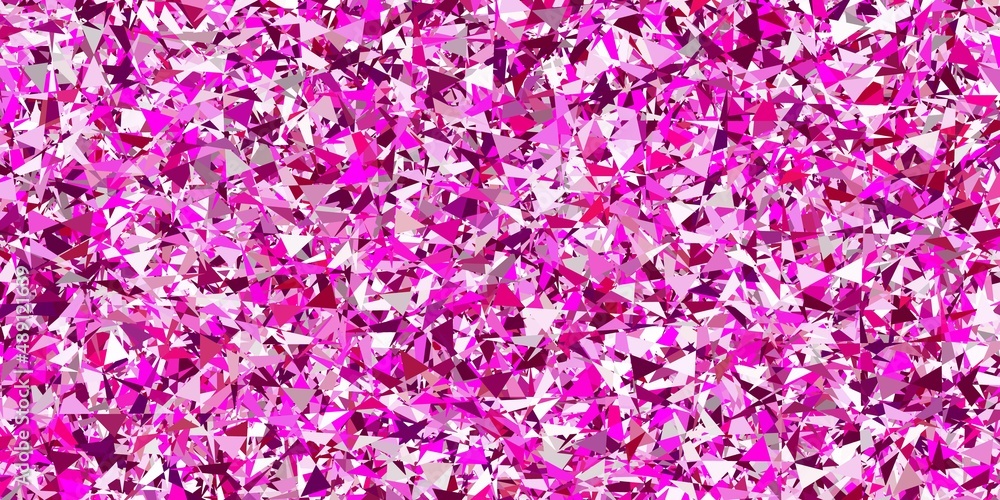 Light pink vector background with triangles. Light pink vector background with triangles.