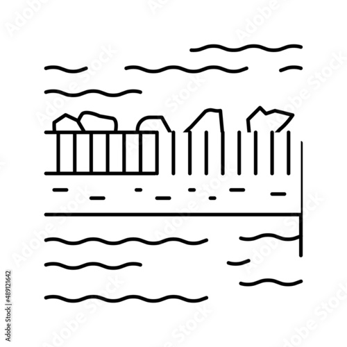 filtration water line icon vector illustration
