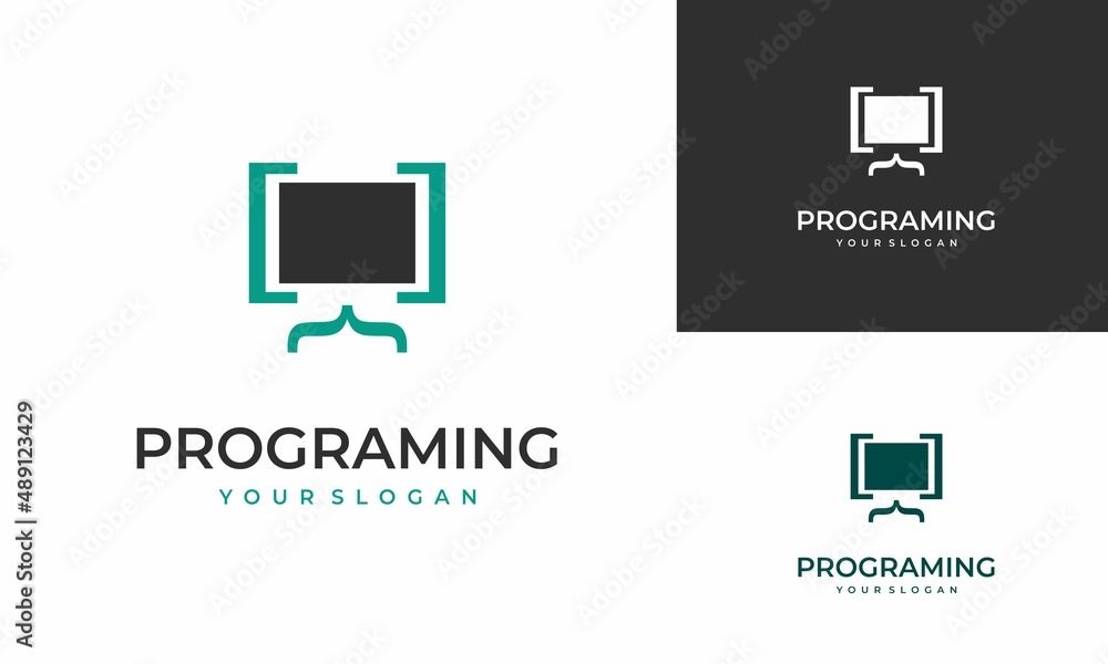 vector Computer monitor programming code logo Icon template. Coding school logo design isolated background
vector Computer monitor programming code logo Icon template. Coding school logo design isolated background