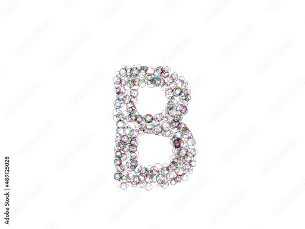 Bubble Themed Font Letter B