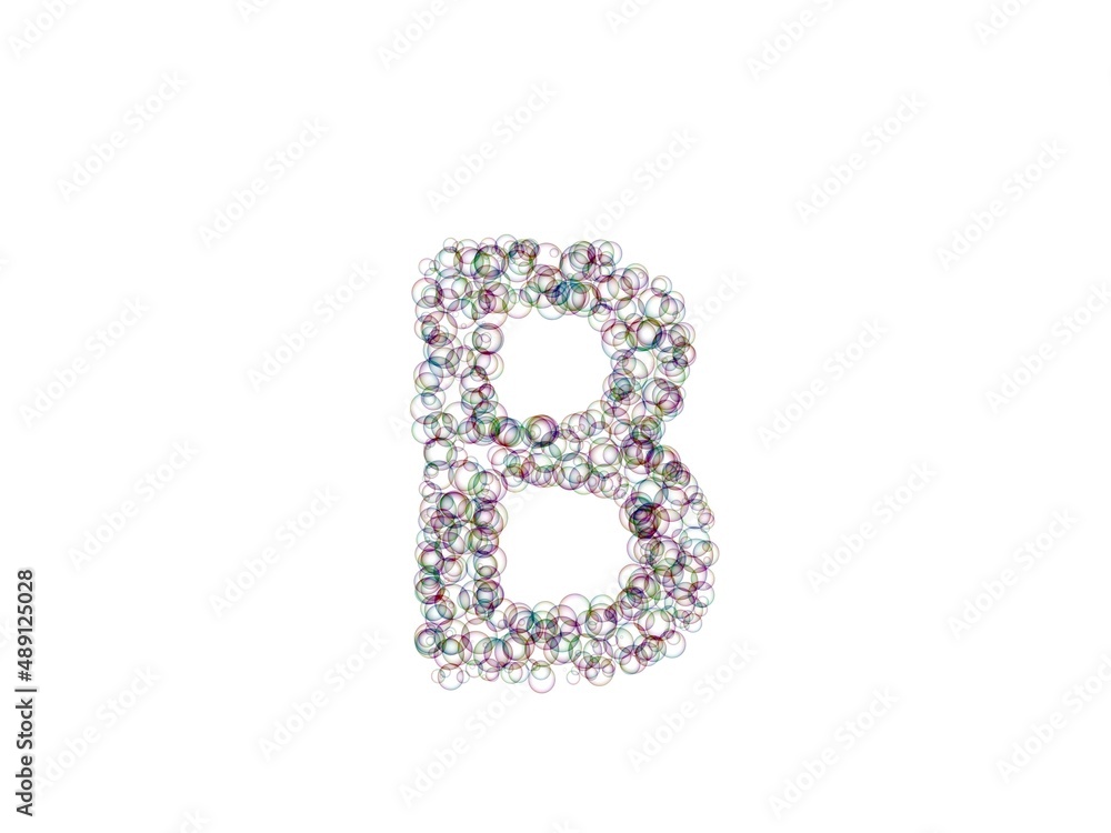 Bubble Themed Font Letter B Bubble Themed Font Letter B
