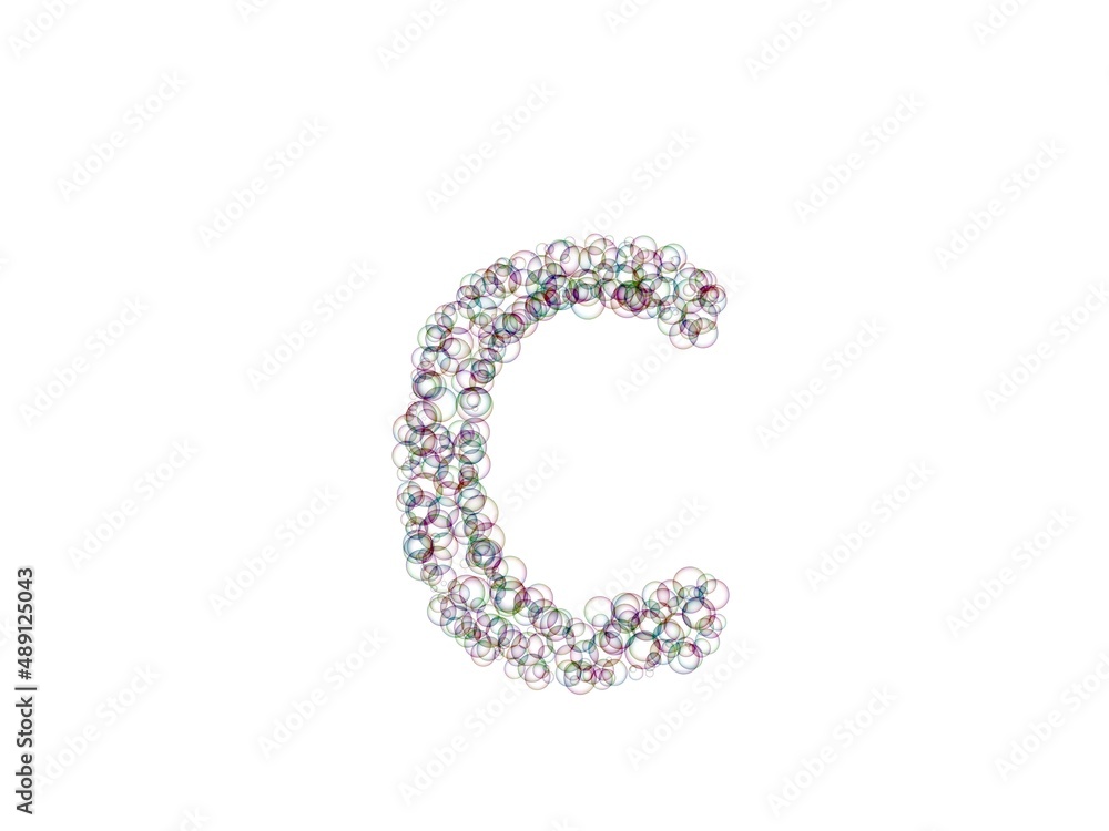 Bubble Themed Font Letter C Bubble Themed Font Letter C