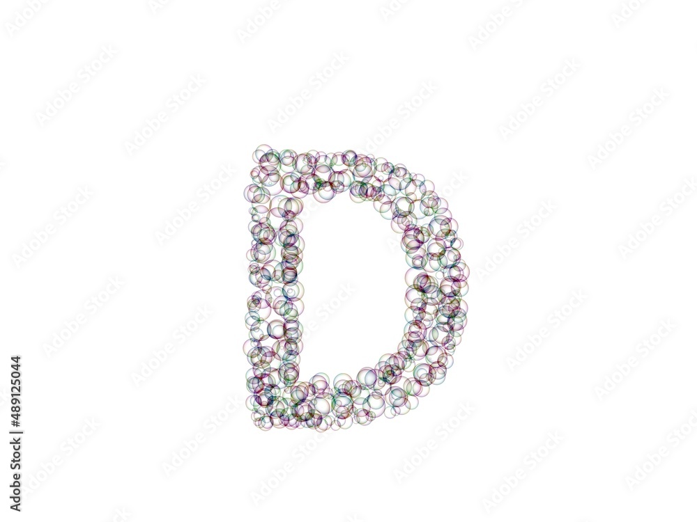 Bubble Themed Font Letter D