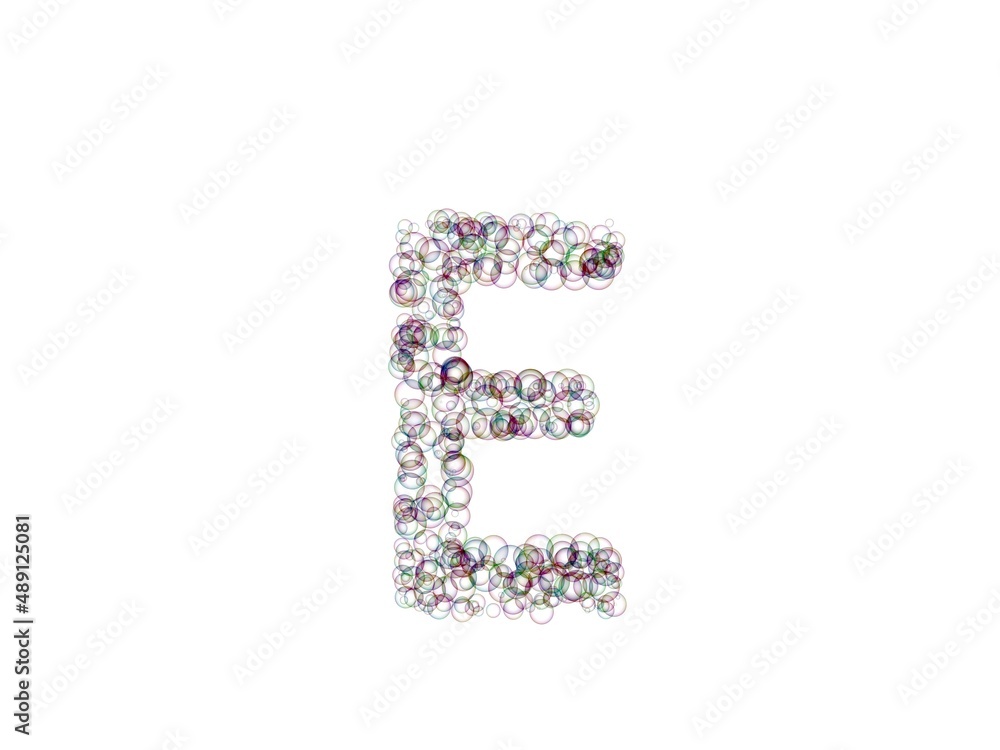 Bubble Themed Font Letter E Bubble Themed Font Letter E