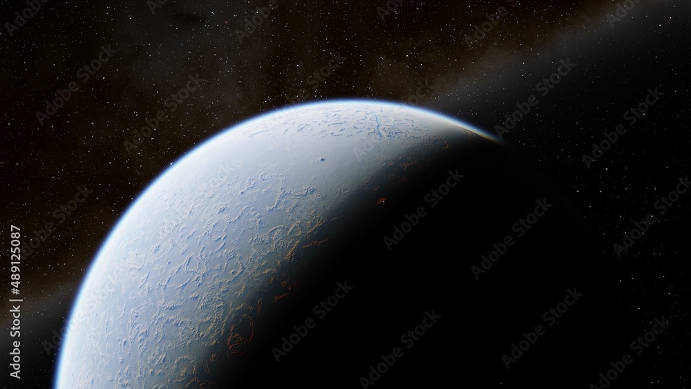planet suitable for colonization, earth-like planet in far space, planets background 3d render planet suitable for colonization, earth-like planet in far space, planets background 3d render