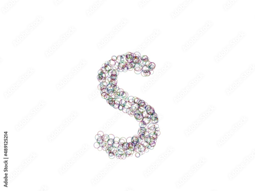 Bubble Themed Font Letter S Bubble Themed Font Letter S