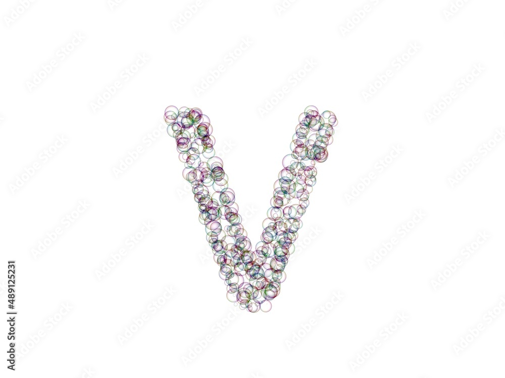 Bubble Themed Font Letter V Letter Bubble Themed Font Letter V Letter