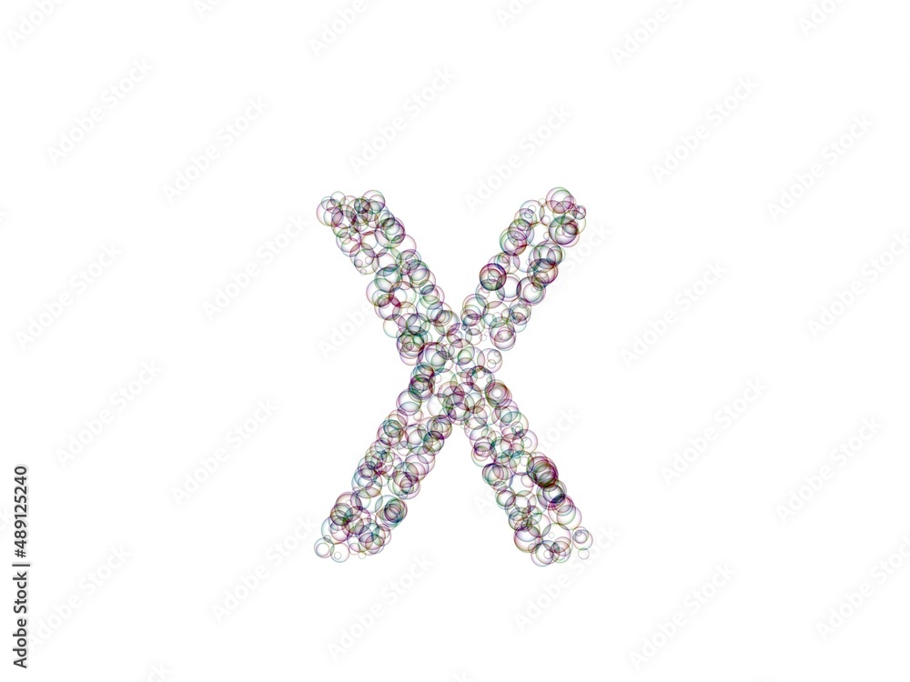Bubble Themed Font Letter X Bubble Themed Font Letter X