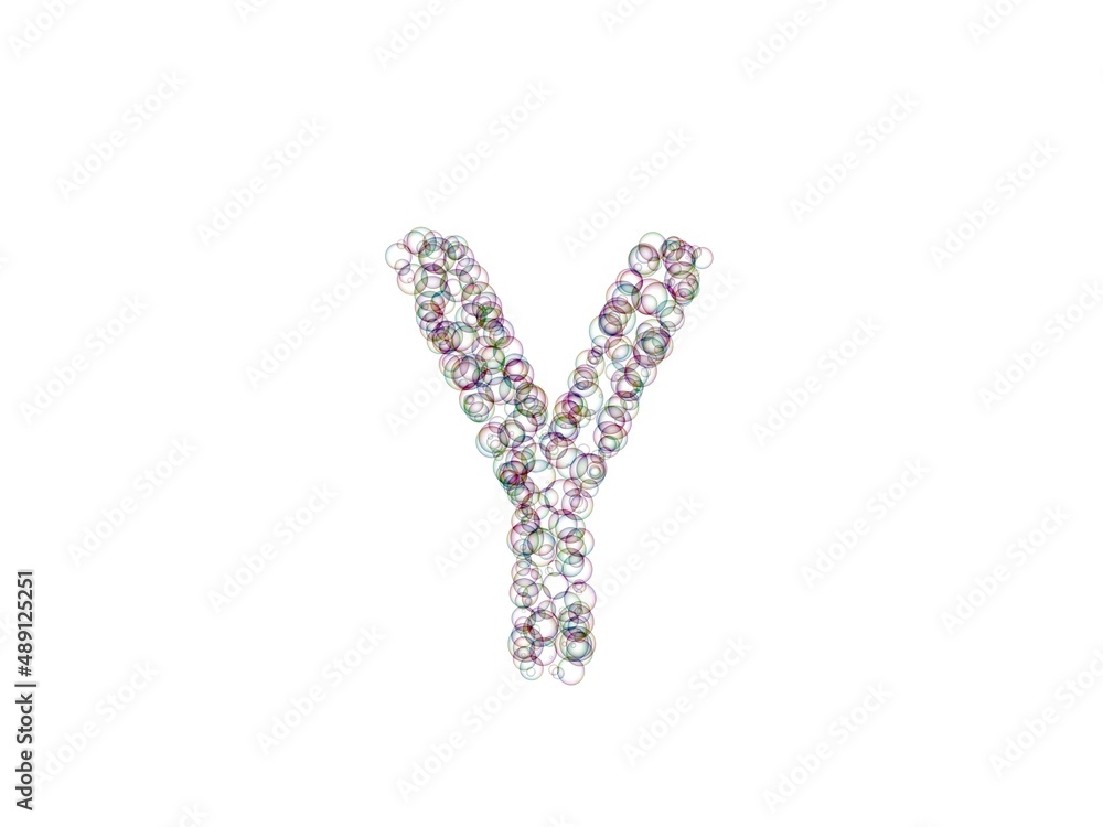Bubble Themed Font Letter Y Bubble Themed Font Letter Y
