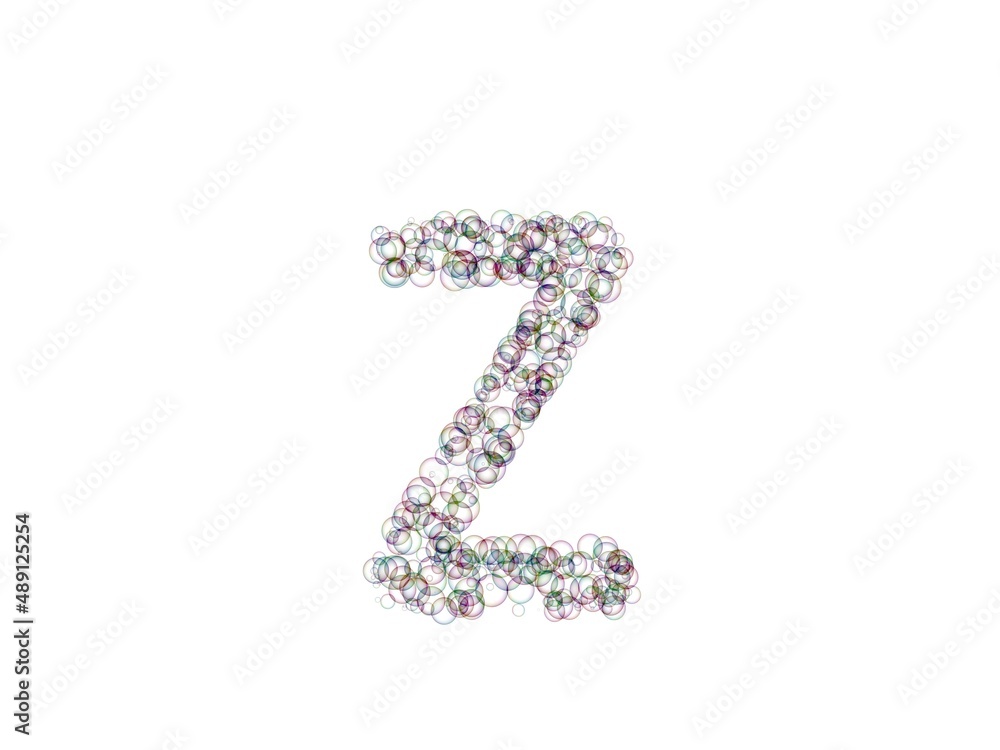 Bubble Themed Font Letter Z Bubble Themed Font Letter Z