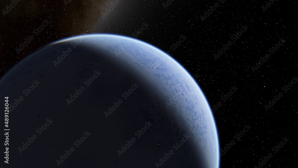 planet suitable for colonization, earth-like planet in far space, planets background 3d render planet suitable for colonization, earth-like planet in far space, planets background 3d render