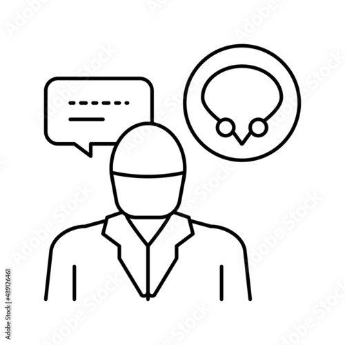urologist doctor consultation line icon vector illustration