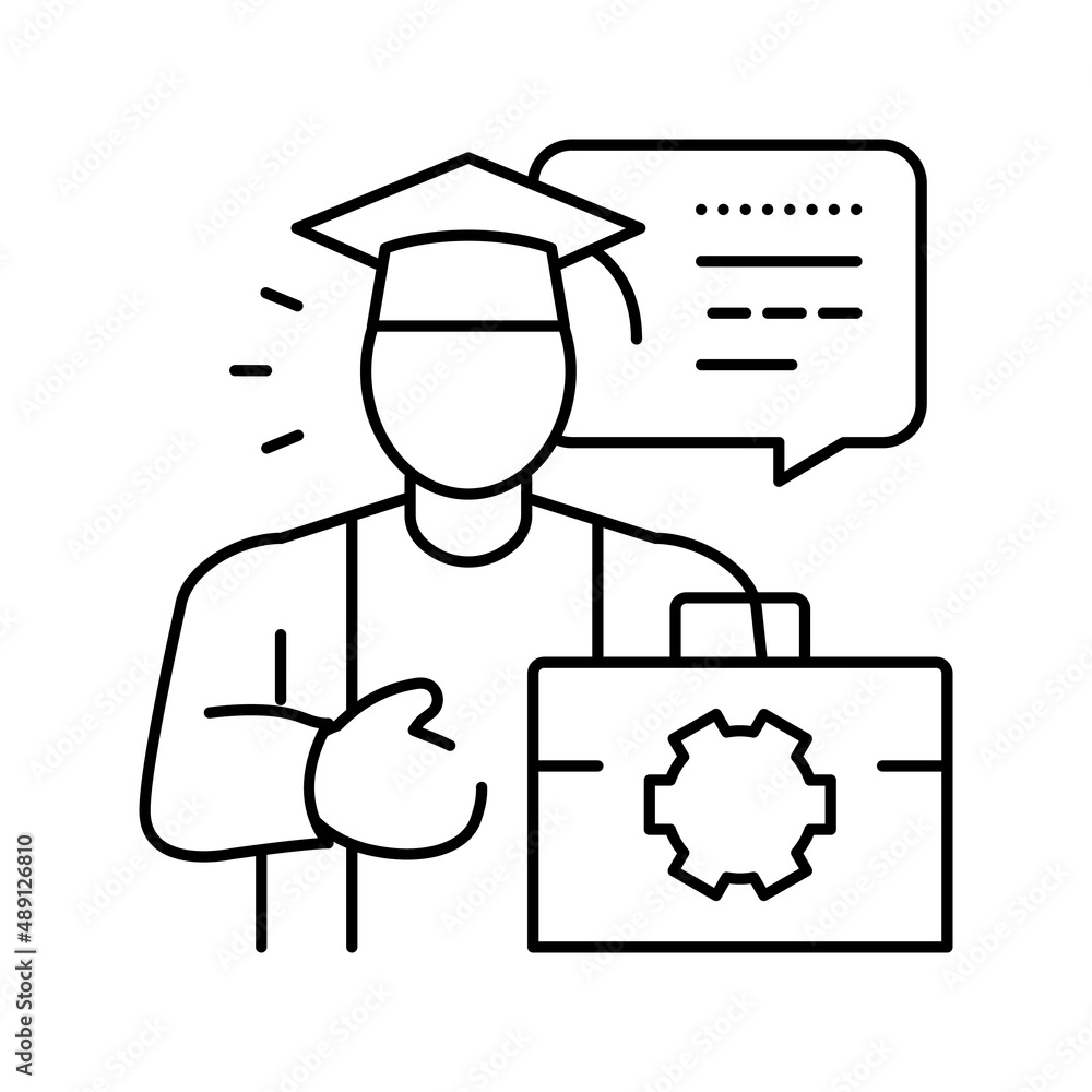 graduate admissions line icon vector illustration graduate admissions line icon vector illustration
