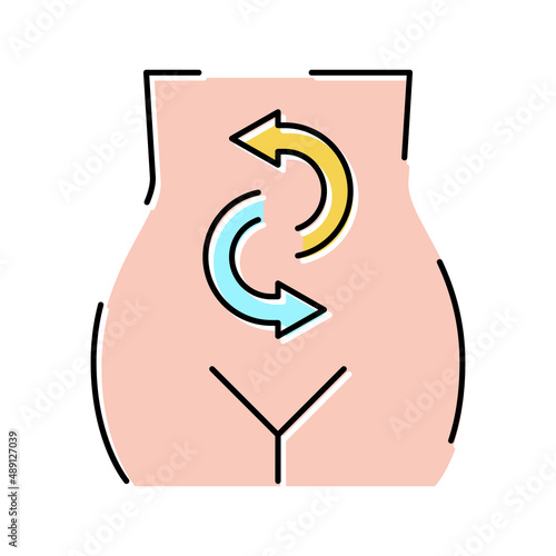 digesting food color icon vector illustration
