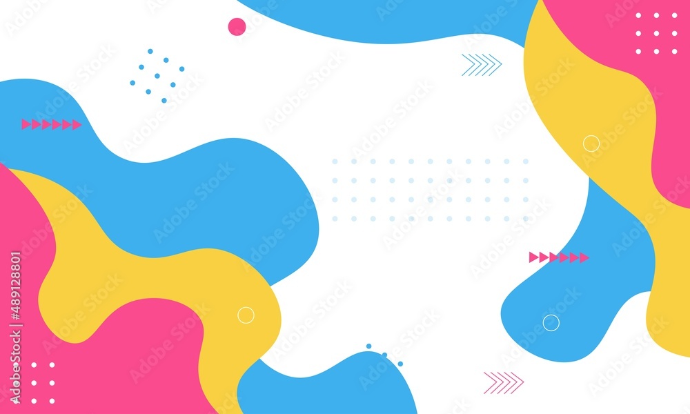 Liquid Style Colorful Abstract Background with Elements Vector