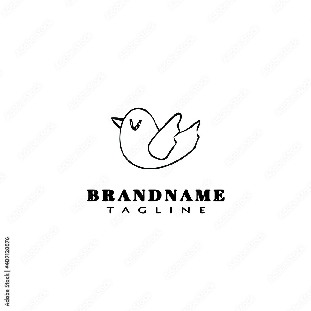 cute animal duck logo template icon vector illustration cute animal duck logo template icon vector illustration