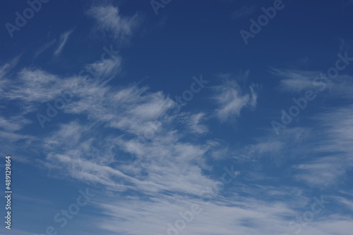 Fototapeta Naklejka Na Ścianę i Meble -  High clouds formation in the blue California springtime sky