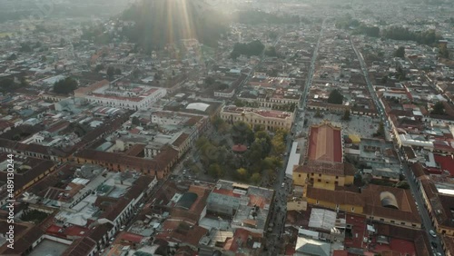 Wallpaper Mural Aerial View Of Municipality Of San Cristobal de las Casas In Chiapas, Mexico At Sunrise - drone shot Torontodigital.ca