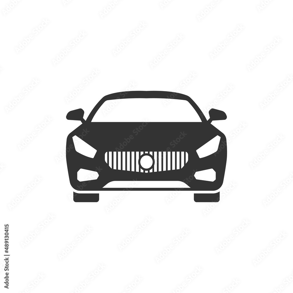 Car front icon design template vector isolated illustration
