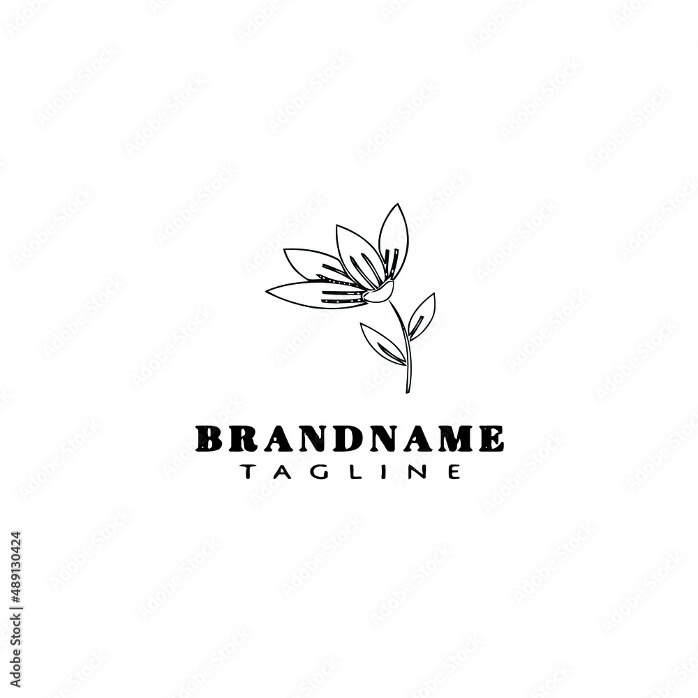 flower logo cartoon icon design template black isolated vector illustration flower logo cartoon icon design template black isolated vector illustration