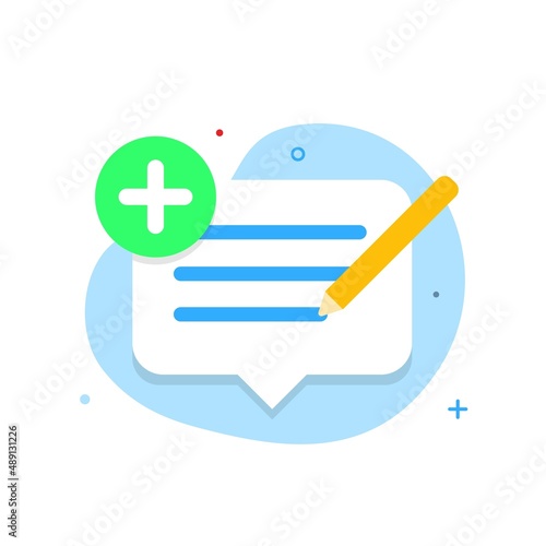 what would you ask, submit criticism and suggestions, review, type or write question button concept illustration flat design vector eps10