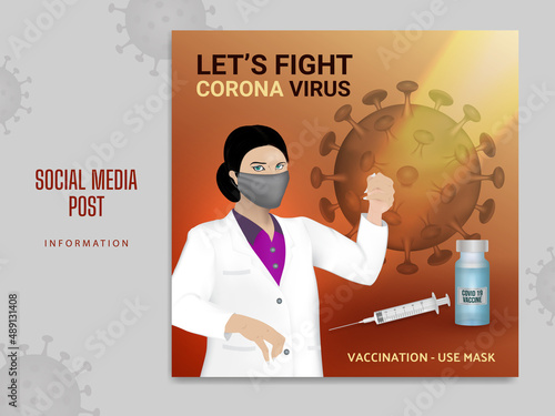 Social Media Post, Let's Fight Corona Virus