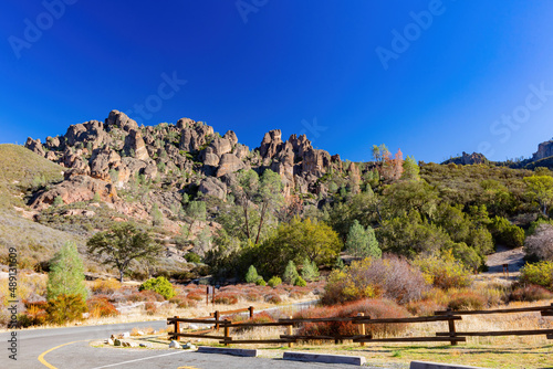 Sunny view of the landscape of Pinnacles National Park