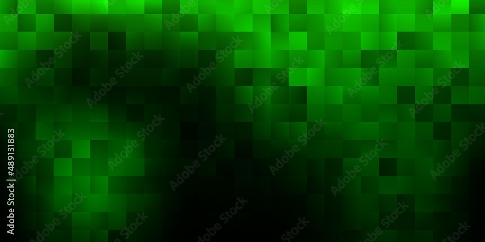 Dark green vector pattern with rectangles.