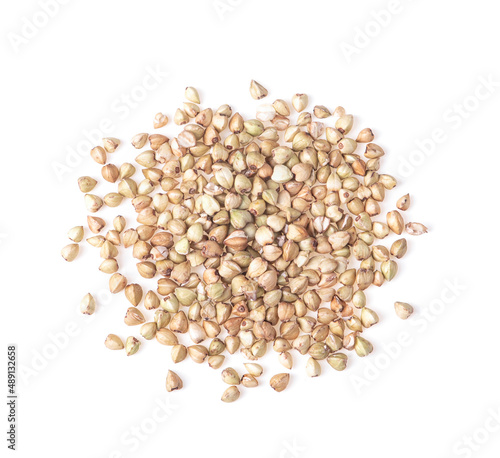 Buck wheat isolated on white background