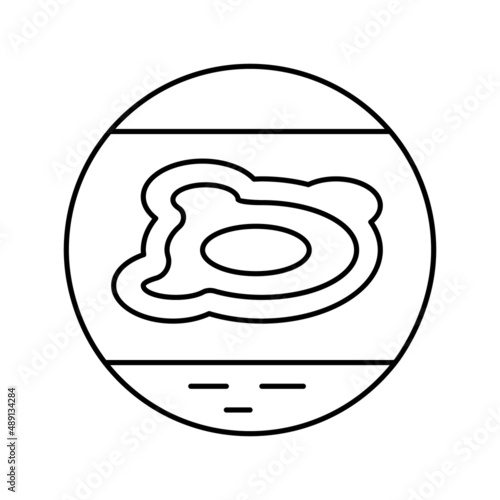 neurodermatitis eczema line icon vector illustration