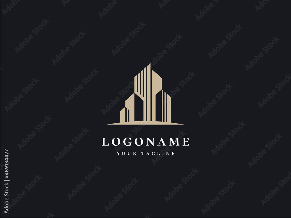 Fototapeta premium Luxury building logo design template