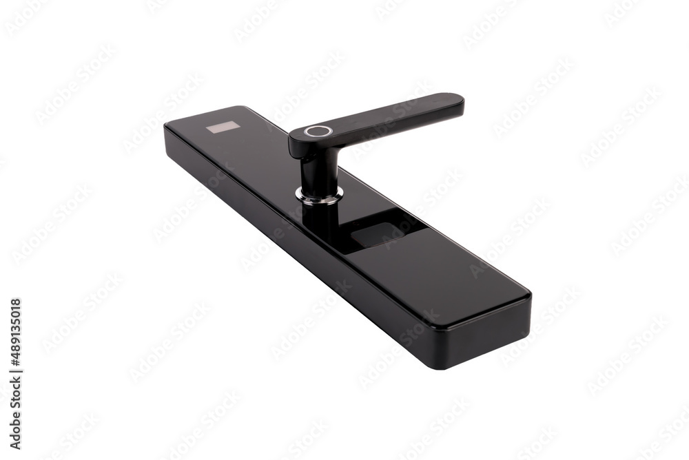 A metal Intelligent lock made of baking paint is locked on a white background A metal Intelligent lock made of baking paint is locked on a white background