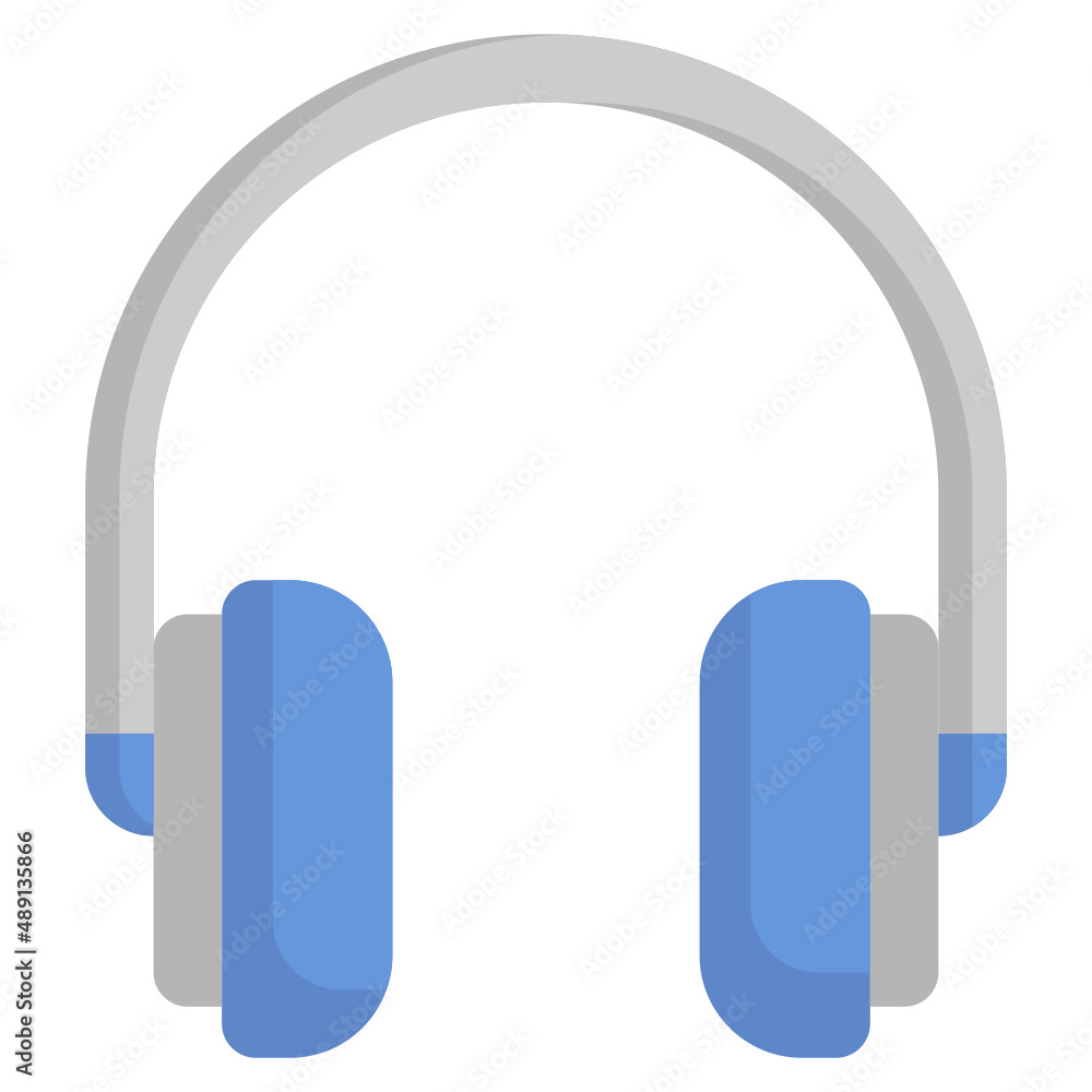 HEADPHONE flat icon,linear,outline,graphic,illustration
