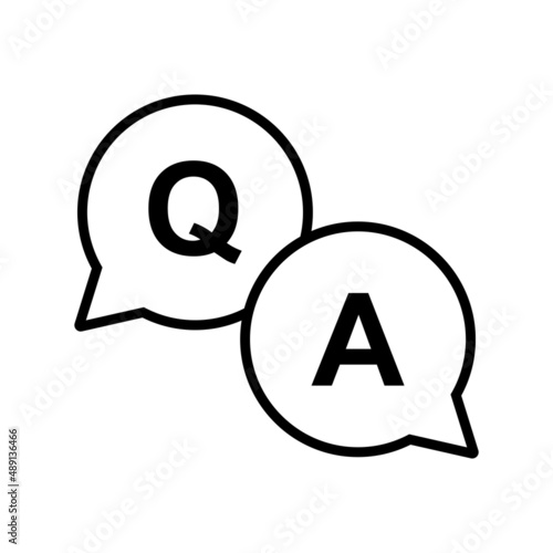 question and answer icon vector