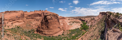 Stunning views in Arches National Park, Utah, United States of America during summer time, tourist season. 