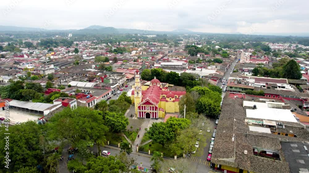 full shot of Coatepec main plaza at Veracruz Mexico full shot of Coatepec main plaza at Veracruz Mexico