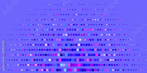 Dark Pink, Blue vector background with bubbles. © Guskova