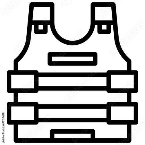 PROTECTOR VEST line icon,linear,outline,graphic,illustration