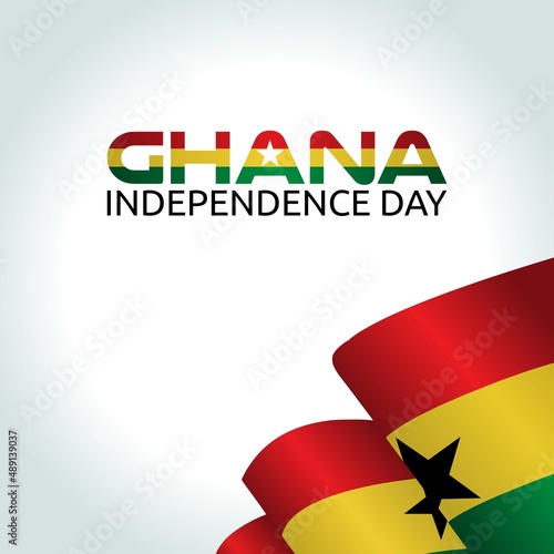 vector graphic of Ghana independence day good for Ghana independence day celebration. flat design. flyer design.flat illustration.