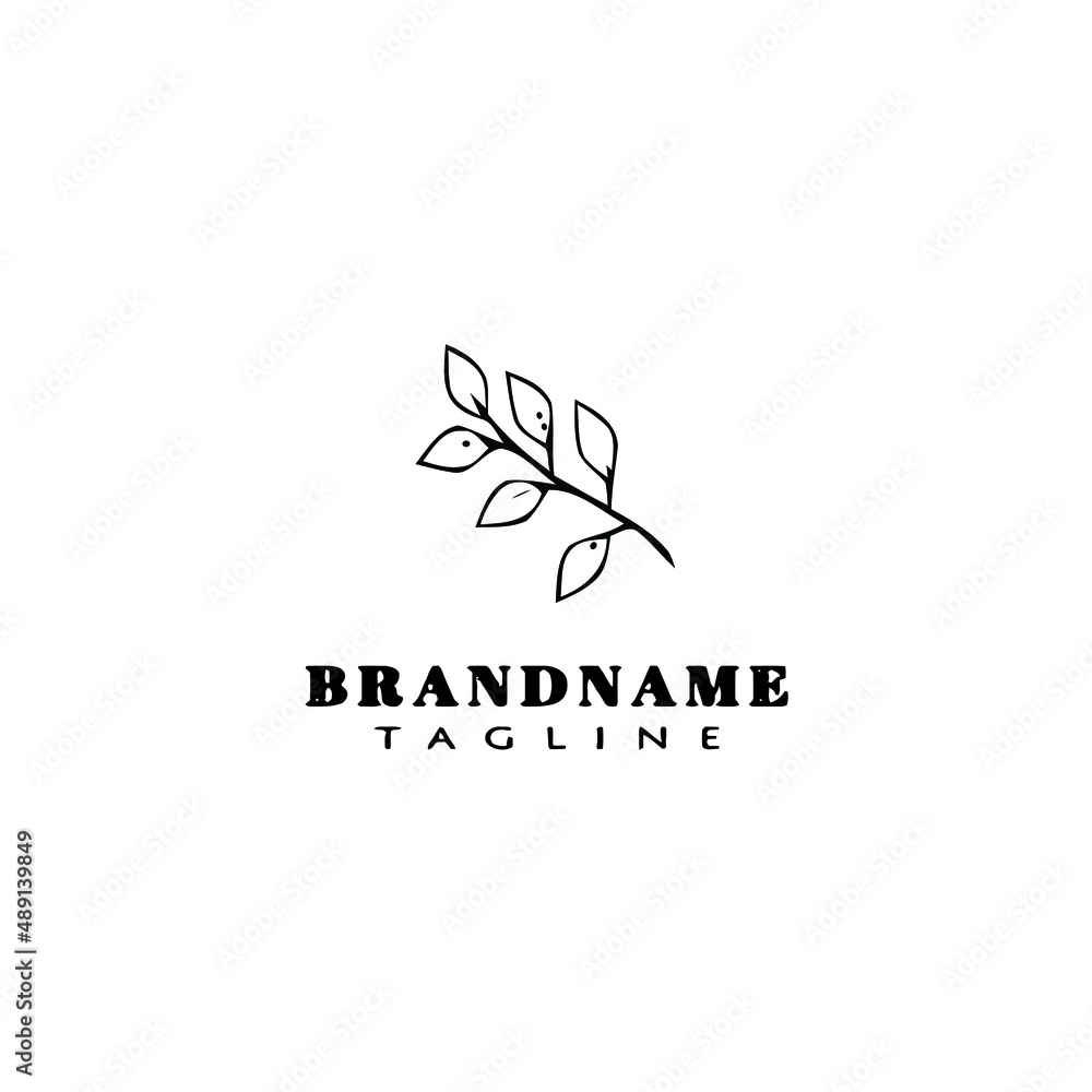 plants with leaves logo icon design template cute illustration plants with leaves logo icon design template cute illustration
