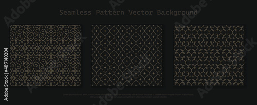 Set of Islamic ornamental seamless patterns, Arabic geometric in the oriental style, arabesque, Persian motif. photo
