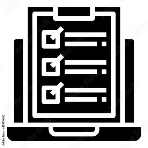 CHECKLIST glyph icon,linear,outline,graphic,illustration