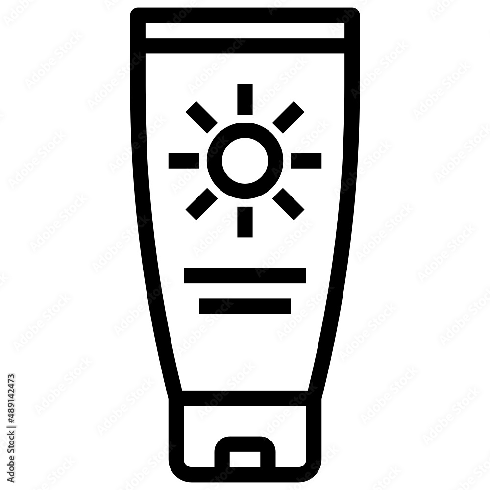 SUNSCREEN line icon,linear,outline,graphic,illustration SUNSCREEN line icon,linear,outline,graphic,illustration