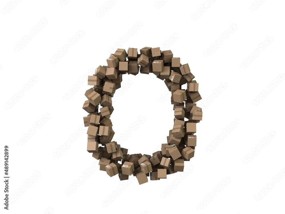 Package Themed Font Letter O Package Themed Font Letter O