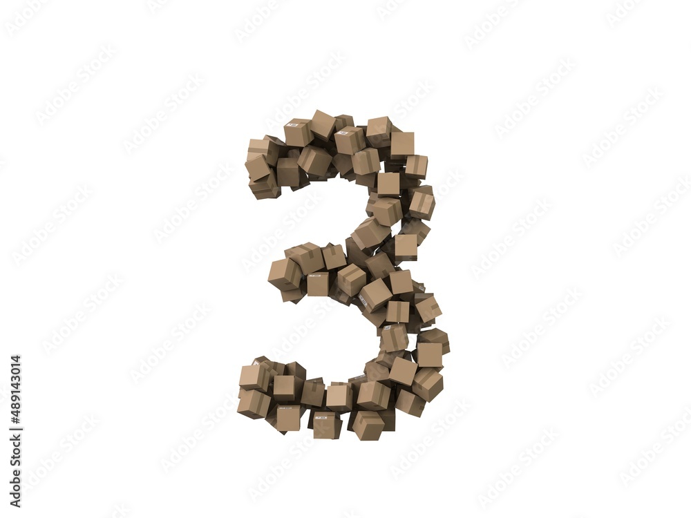 Package Themed Font Number 3 Package Themed Font Number 3