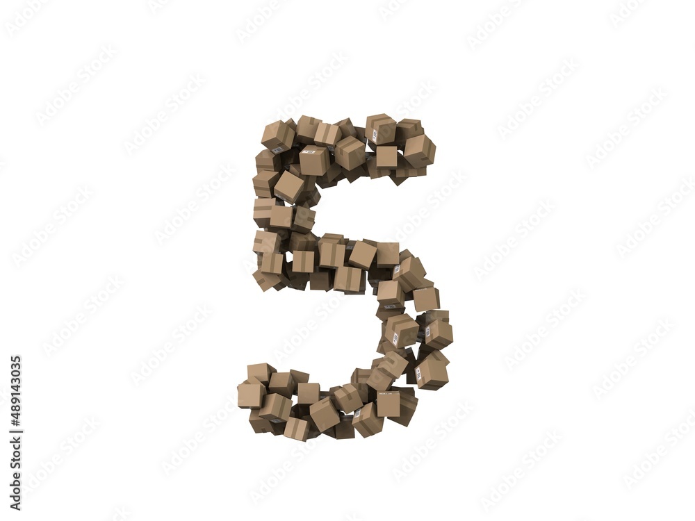 Package Themed Font Number 5 Package Themed Font Number 5